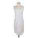 Helmut Lang Casual Dress - Shift: White Solid Dresses - Women's Size 4