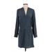 Vince. Casual Dress - Shirtdress: Gray Solid Dresses - Women's Size 2