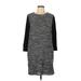 Vince. Casual Dress - Shift: Gray Chevron/Herringbone Dresses - Women's Size Large