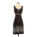 Athleta Casual Dress - Party Scoop Neck Sleeveless: Brown Dresses - Women's Size Small