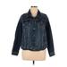 Torrid Denim Jacket: Short Blue Print Jackets & Outerwear - Women's Size 1X Plus
