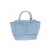 Kate Spade New York Leather Satchel: Blue Solid Bags