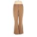 The Limited Khaki Pant Flared Leg Boyfriend: Brown Solid Bottoms - Women's Size 10