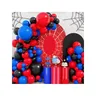 95 pezzi/set Kit arco ghirlanda rosso blu nero decorazione festa a tema patriottico decorazione