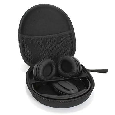 Kopfhörer-Tragetasche, Design, Kabel-Aufbewahrung, Headset-Tasche, universeller Hand-Kopfhörer-Behälter für den Außenbereich, Haushalt, mit Schwarz Image