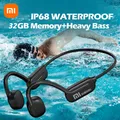Xiaomi Mijia Auricolari a conduzione ossea Auricolare con microfono wireless Bluetooth IP68 Impermeabile Lettore MP3 da 32 GB Cuffie da nuoto Hifi