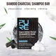 Bamboo Charcoal Shampoo Soap Reduce White Hair Black Soap Deep Cleansing Anti-dandruff Foam Hair