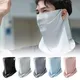 Outdoor UV Protection Neck Wrap Cover Sports Sun Proof Bib Ice Silk Mask Face Cover Neck Wrap Cover