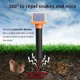 Solar Energy Power Ultrasonic Repeller Sonic Mouse Gopher Mole Pest Rodent Repellent Repeller For