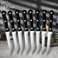 11CM Serrated Steak Knives Tomato Sausage Knife Professional Meat Bread Stainless Knife Set Chef
