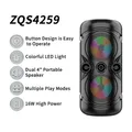 ZQS-4259 altoparlante Bluetooth Wireless portatile per esterni Home Bass altoparlante a luce LED di alta qualità con altoparlante Radio/USB/TF Card/MIC