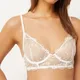 Women's Bra Lace Transparent Push Up Women French Embroidered Underwear Top Sexy Bralette Female