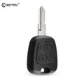 KEYYOU 2 Buttons Remote Blank Car Key Shell Fob Case For Peugeot 206 106 306 406 Key Case Cover NE73