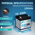 HRBE 12V 12Ah 10Ah 6Ah LiFePO4 Battery Built-in BMS 4000+ Cycles Lithium Iron Phosphate Battery For