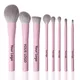 Pink Makeup Brush Set Private Label Wholesale Bulk Cosmetic Synthetic Hair Vegan Brushes Free Custom