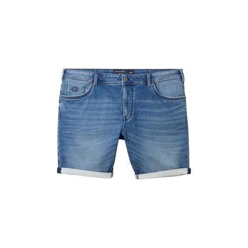 TOM TAILOR Herren Plus - Jeansshorts, blau, Uni, Gr. 48