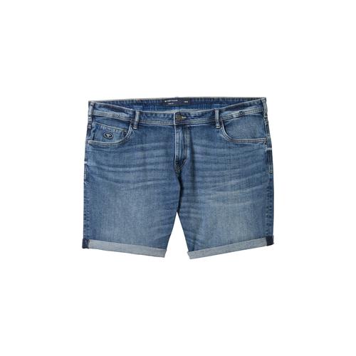 TOM TAILOR Herren Plus - Jeansshorts, blau, Uni, Gr. 42