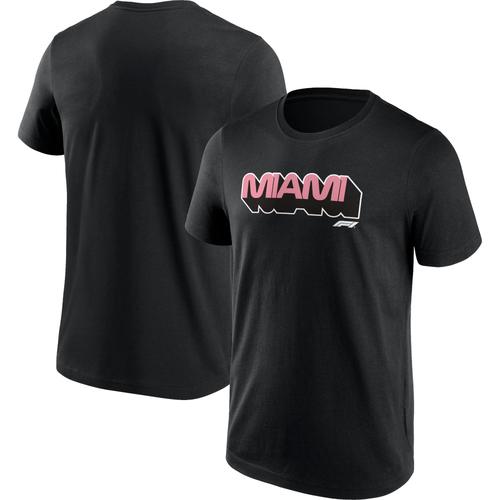 Formel 1 Miami Wordmark Grafik-T-Shirt – Schwarz