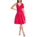 Taffeta A-line Dress - Red - Teri Jon Dresses