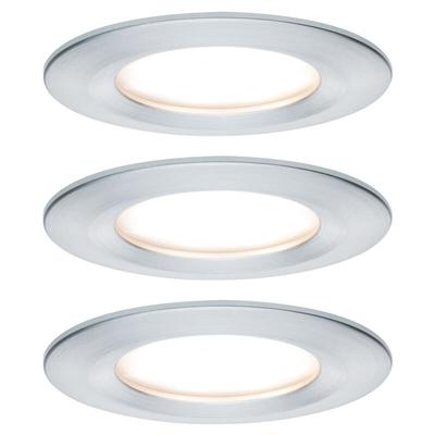 Paulmann Nova Bad-Einbauleuchte 3er Set LED LED 18 W IP44 Aluminium (gedreht)