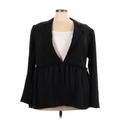 Lane Bryant Blazer Jacket: Black Jackets & Outerwear - Women's Size 26 Plus