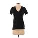 Rag & Bone Short Sleeve T-Shirt: Black Print Tops - Women's Size Small