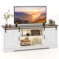 Costway TV Stand for 65" TVs Media Console Table for Living Room-White