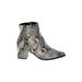 Madden Girl Ankle Boots: Ivory Snake Print Shoes - Women's Size 8 - Pointed Toe