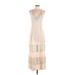 Love Stitch Casual Dress: Ivory Dresses - Women's Size Large