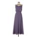 Bill Levkoff Cocktail Dress - Bridesmaid: Purple Dresses - Women's Size 8