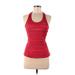 Nike Active Tank Top: Red Stripes Activewear - Women's Size Medium