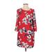 Joules Casual Dress - Shift: Red Print Dresses - Women's Size 2