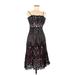 Betsey Johnson Cocktail Dress - A-Line Square Sleeveless: Black Dresses - Women's Size 2