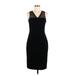 Lauren by Ralph Lauren Casual Dress - Bodycon: Black Solid Dresses - Women's Size 6