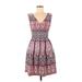 Vince Camuto Casual Dress - A-Line V-Neck Sleeveless: Pink Dresses - Women's Size 6