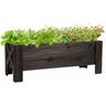 Giordanoshop - Fioriera da Giardino 100x35,5x36 cm in Legno Carbonizzato