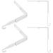 4 Pcs Metal Cabinet Hooks Adjustable Clothes Rack Cupboard Kitchen Hanging White for Hanger Retro Wrought Iron