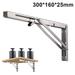 Folding Shelf Brackets Heavy Duty Stainless Steel DIY Wall Mounted Shelf Bracket Space Saving for Table Work Bench Pack of 2-Silver&12 inch