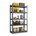 IVV 5-Tier Utility Shelves Metal Storage Shelves Garage Shelving Unit Adjustable Garage Storage Shelves Storage Racks Heavy Duty Shed Shelving - Black 47.2 L x 23.6 W x 72 H