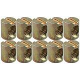 10pcs M8 15mm Body Slotted Dowel Nuts Nuts for Furniture Crib Bed Chairs -YeuriÃ©
