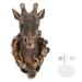 Multi Functional Wall Mounted Hook Giraffe Shape Resin Distinctive Animal Shape Durable Vintage Classic Style Clothes Rack Hanging Hook for Hat Coat Keys Storage (3Colors) [Antique Gold]