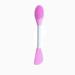 Double Ended Facial Mask Brush Silicone Facial Mask Applicator Spatula Cleansing Massage Brush(Face Cleansing Brush Knife Shape Light Purple)