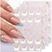 9 Sheets French Tip Nail Art Stickers Decals - Self-Adhesive Wave Line Nail Design Accessories