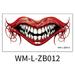 WZHXIN Stickers 2023 New Halloween Prank Makeup Temporary Halloween Clown Horror Mouth Stickers Removable and Realistic Temporary Kit Halloween Makeup Props Clearance Scrapbook Supplies Stationary