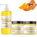 Glow Combo Skincare Set Turmeric Glow Face Wash Glow Combo Cleanser Facial Turmeric Cream Scrub And Skin Firming Butter Skincare Set For All Skin Type (Set A)