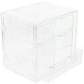 Pp Makeup Storage Organizer Box Transparent Nine-grid and Six-grid Dust-proof Drawer-type (six Grids) Container Office