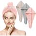 Ultra Soft 3 Pack Microfiber Women s Hair Towel Quick Dry Towel Super Absorbent Microfiber Hair Dry Towel Curly Hair Anti-Frizz Headband