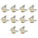 Yueyihe 10 Pcs Butterfly Nail Decoration Fake DIY Charms Jewlery Manicure Supplies Christmas White