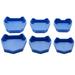 6 Pcs Dental Tray Base Models Clinic Tool Former Molds Tray Plaster Mold Base Molding Plaster Molds Tray with Notches