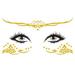 Abkekeiui Temporary Face Tattoo Stickers Freckle Freckle Telling Face Gold Glitter Metal Tattoo Professional Makeup Costume